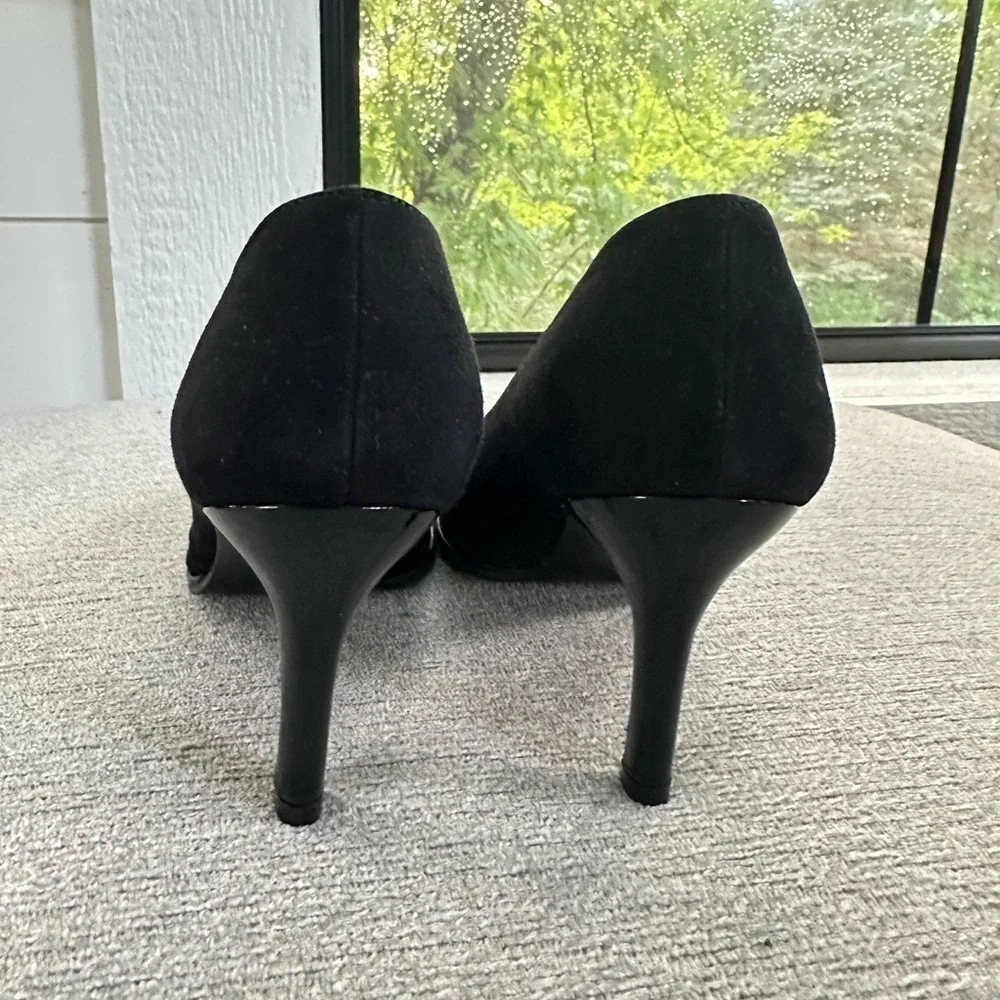 NEW Stuart Weitzman Black Suede Platform Stiletto Pumps Size 7m